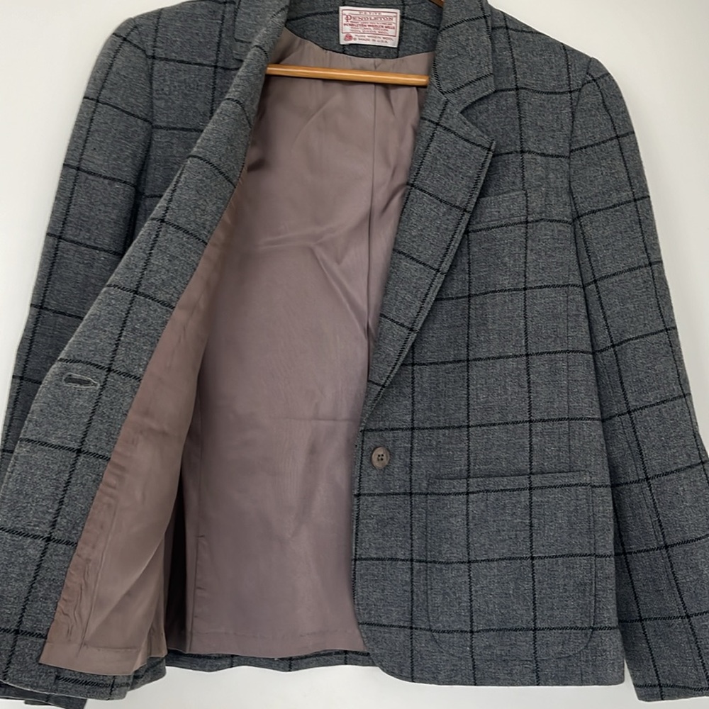 Vintage Pendleton Checkered Women's Blazer - Petite - Picture 5 of 11
